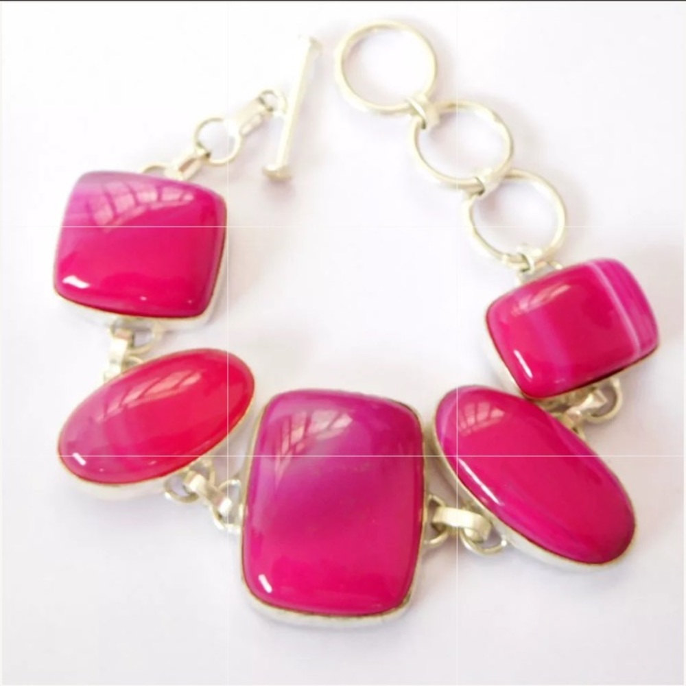 Pink Botswana Agate Bracelet
